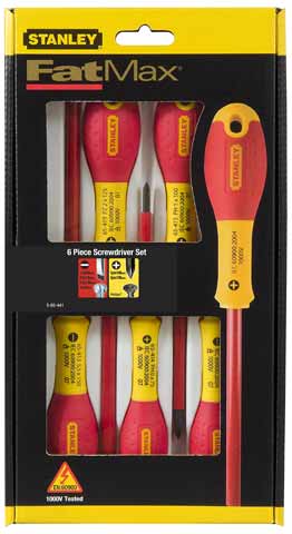 Stanley handgereedschap 6-delige fatmax schroevendraaierset vde ph - parallel phillips - 0-65-441