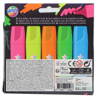 Creative craft group markeerstiften neon, 5st.