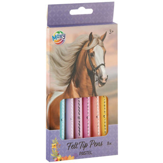 Creative craft group felt-tip pens pastel horse collection 8 pieces