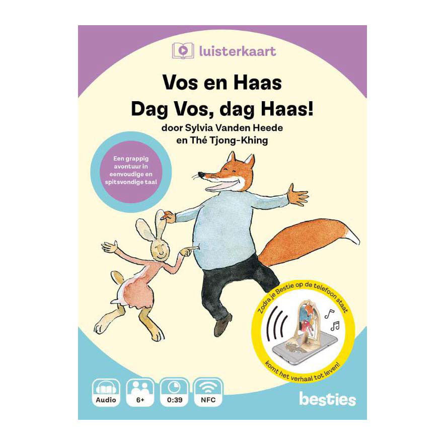 Central Book House, hello fox, hello hare! Listening card