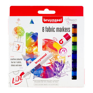 Bruynzeel - marcóirí teicstíle dathanna geala sóisearach 8 píosa