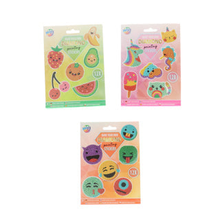 Diamond painting sticker set 12 pieces 3 assorted