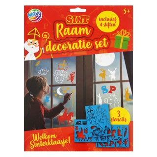 Creative craft group sint raam decoratieset 3 sheets a4 + 4 stiften | 4 stuks