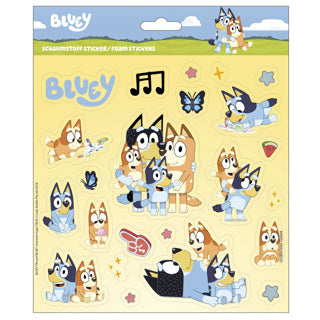 Skumdekaler med glittereffekt blått | 6 stycken