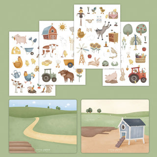 Kleine niederländische Fensteraufkleber Farm
