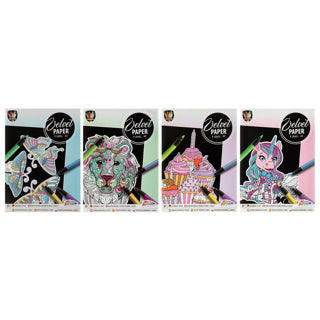 Painting on velvet 4 sheets 4 assorted