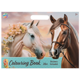 Coloring book horse collection 25 pages 26x35.5 cm