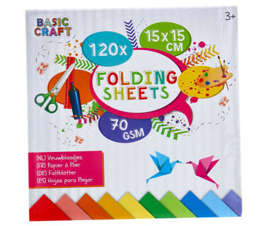 Creative craft group folding sheets 15x15 cm 120 pieces
