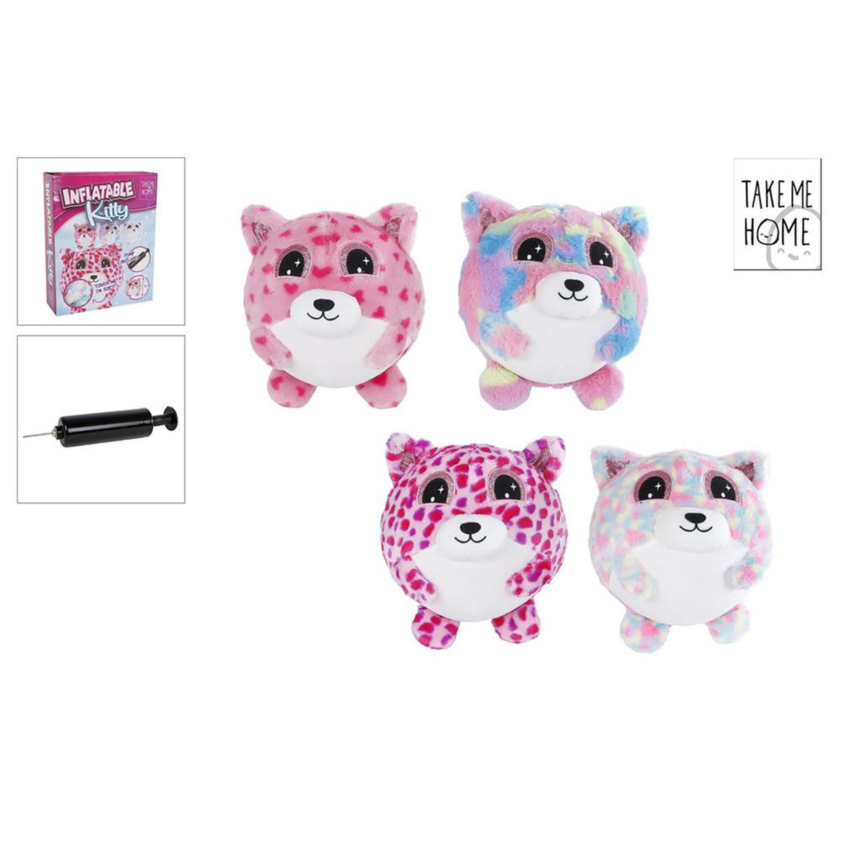 Nehmen Sie mich mit nach Hause auf inblasbares Kuscheltier mit Pomp, 23 cm