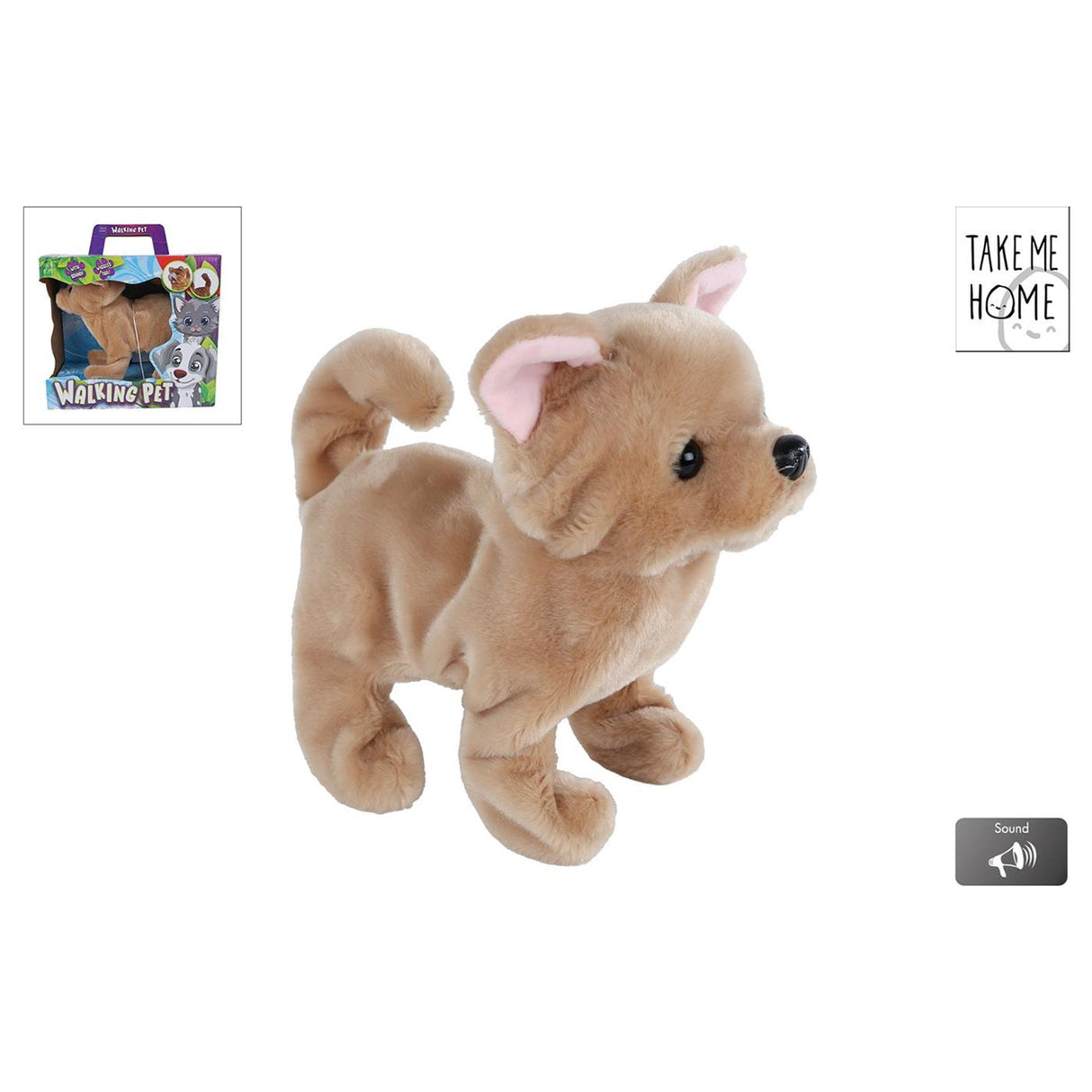 Take me home running dog brown, 21cm