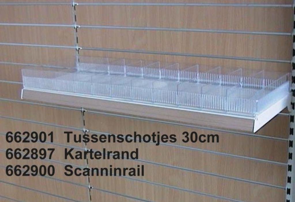 Unbranded shelving partition smooth 275x75 transparent