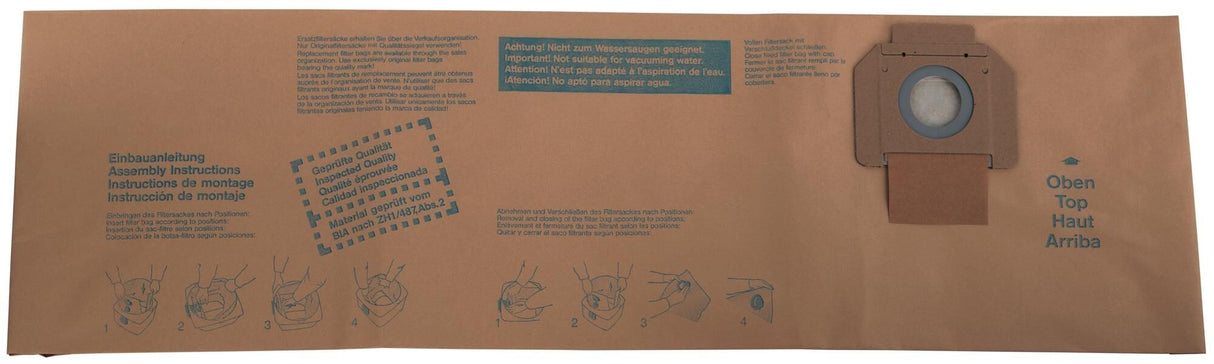 Nilfisk blue line vacuum cleaner bags filter bag 2-ply 5pcs f.turbo xl,25