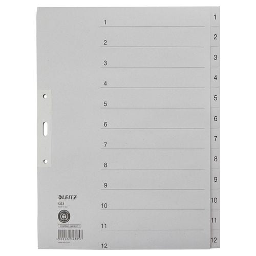 Leitz 1233 сиви табла, 1 комплект