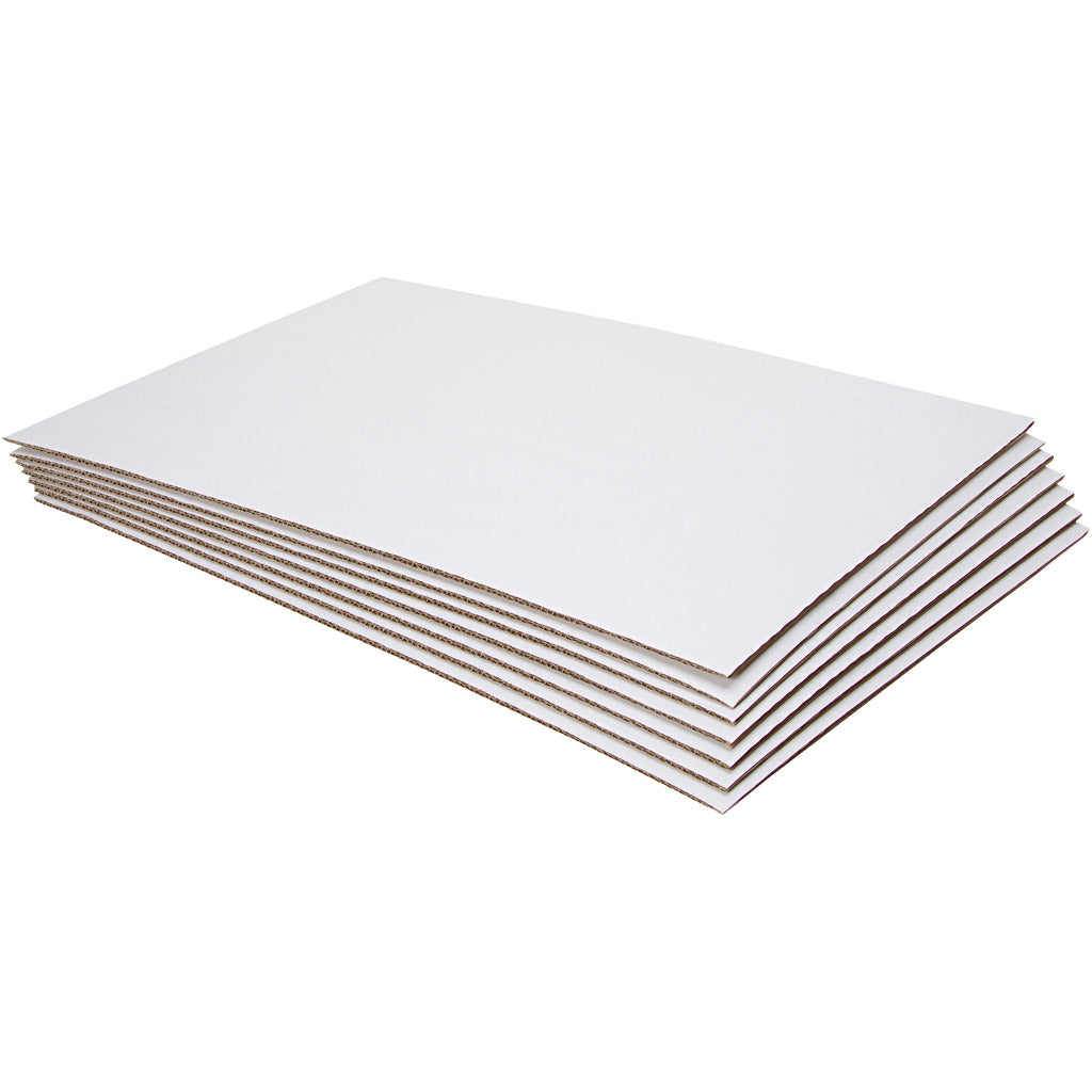 Sheets of corrugated cardboard, dimensions 42x60x0.7 cm, 10 pieces in 1 box