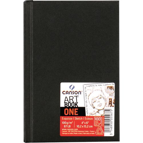 Canson tekenblok 10,1x15,2cm 100 blad zwart