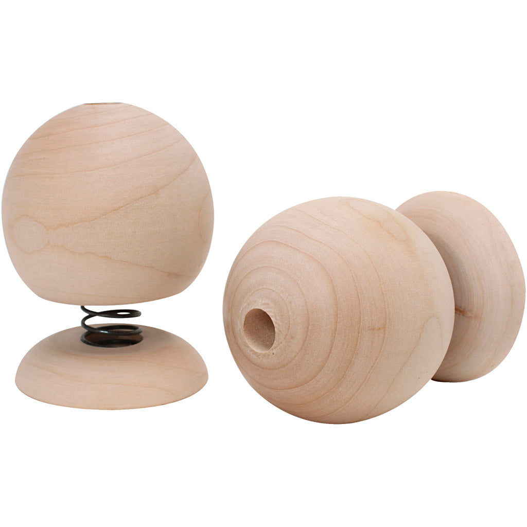 Creativ company wooden bouncing figure, h: 75 mm, d 50 mm, 12 pieces 1 box