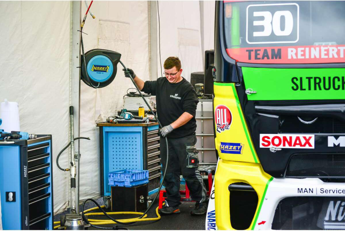 Hazet air hose reel 9040n-13 hose reel 1 2 15m tubes