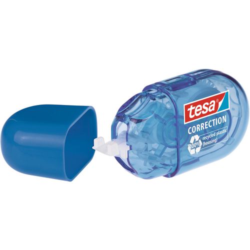 Tesa correctieroller ecologo pet blauw, wit