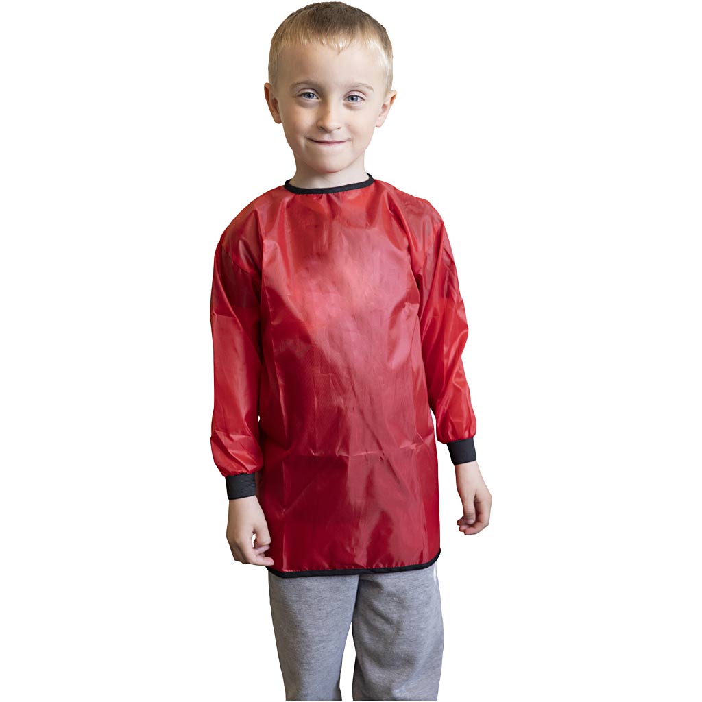 Creative company artist's smock, length 55 cm, size 2-4 years, red, 1 piece