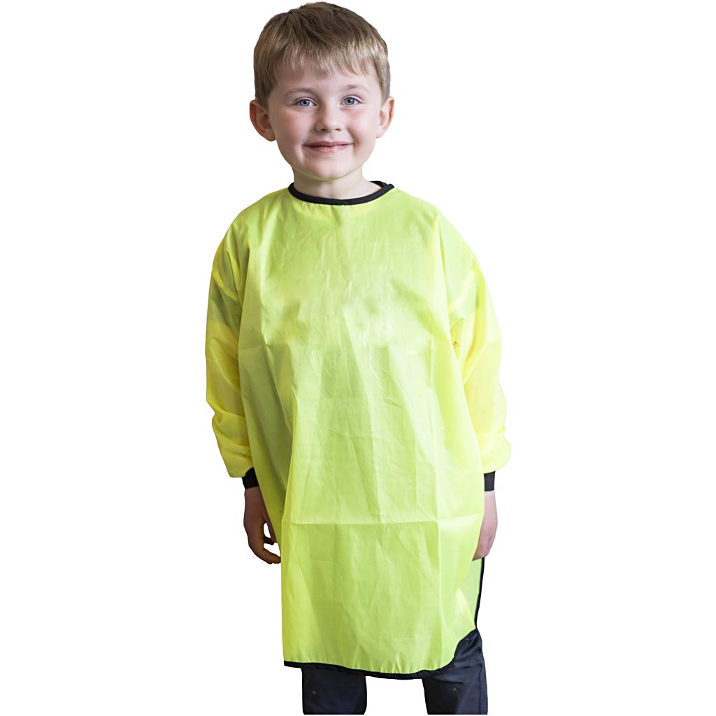 Creative company artist's smock, length 65 cm, size 5-8 years, lime green, 1 piece