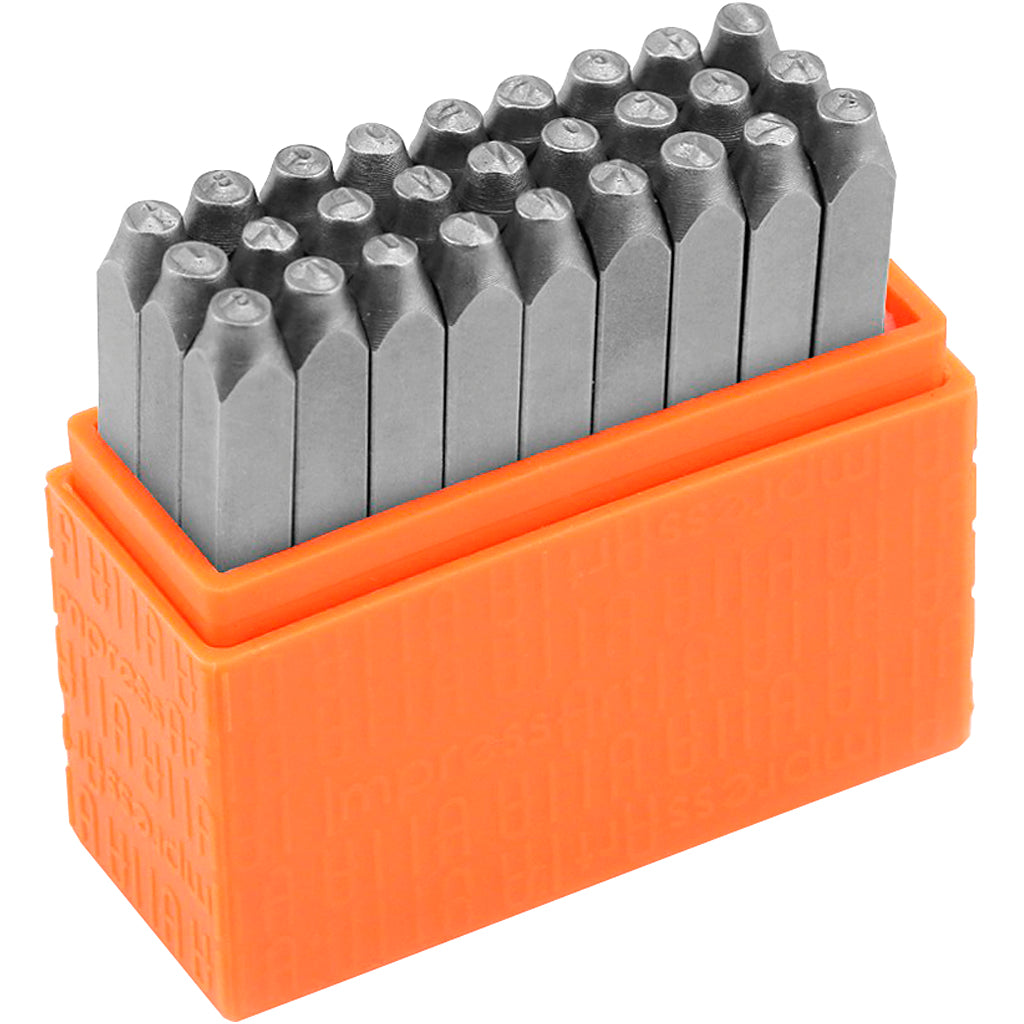 Impressart embossing stamps, font: sans serif, size 3 mm, 27 pieces 1 set