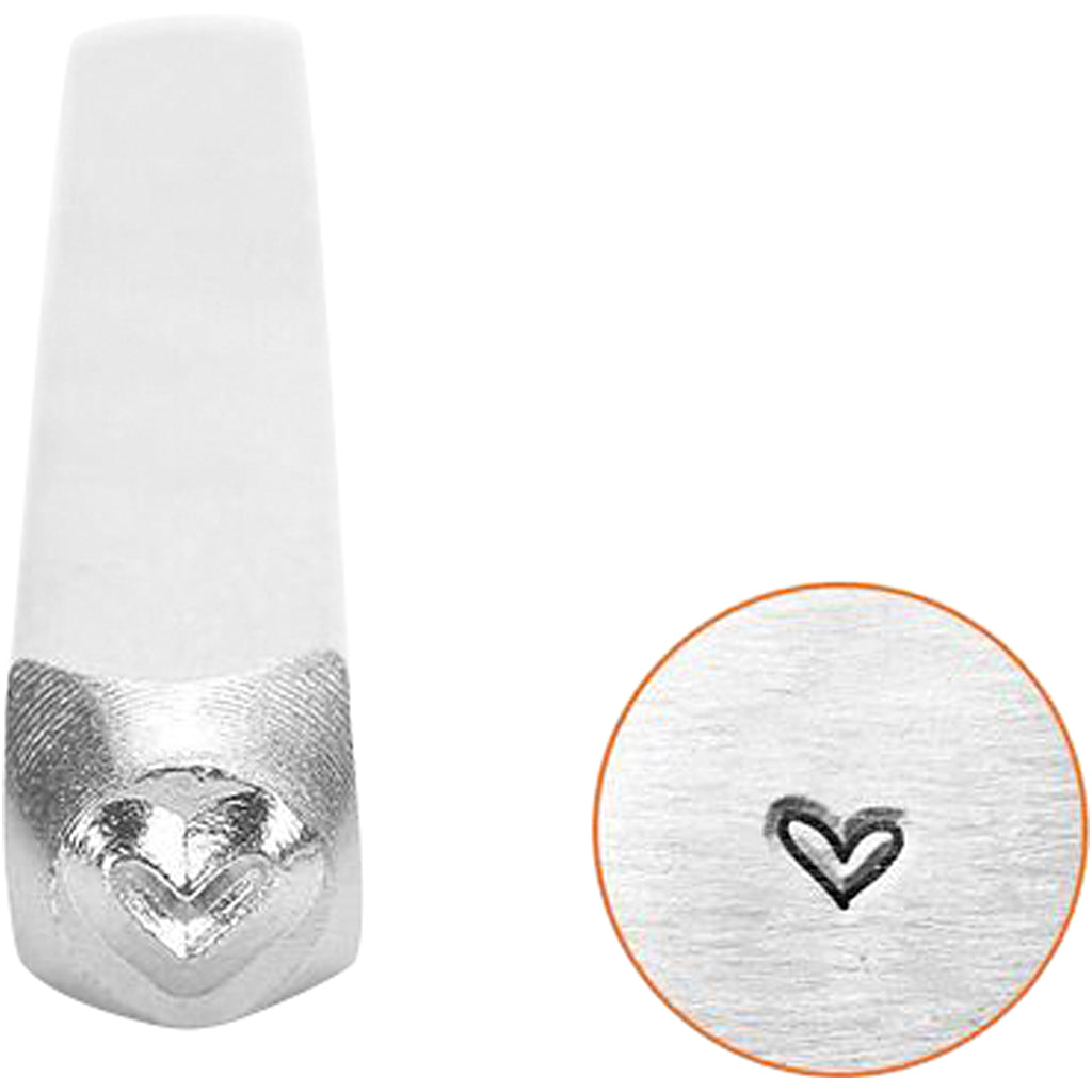 Impressart embossing stamp, heart, l: 65 mm, size 3 mm, 1 piece