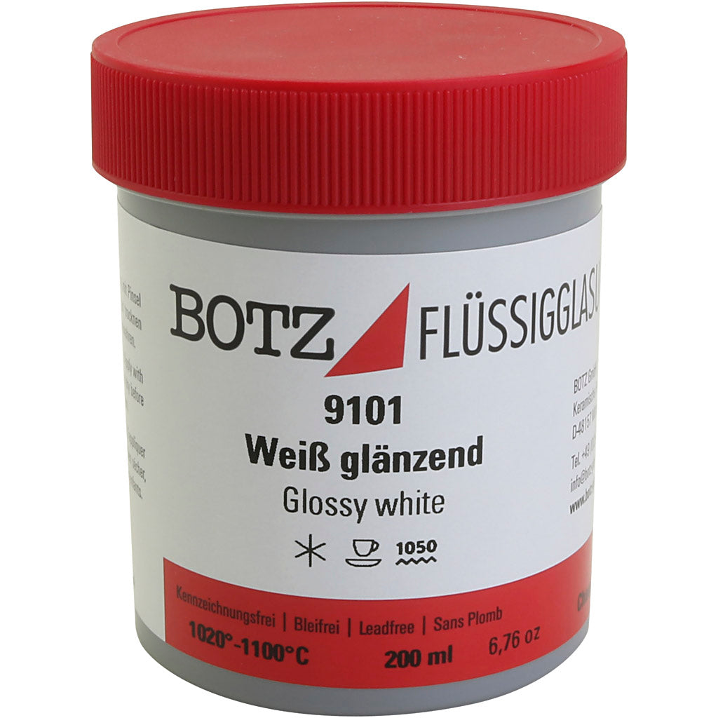 Glaze for clay, white, 200 ml 1 box