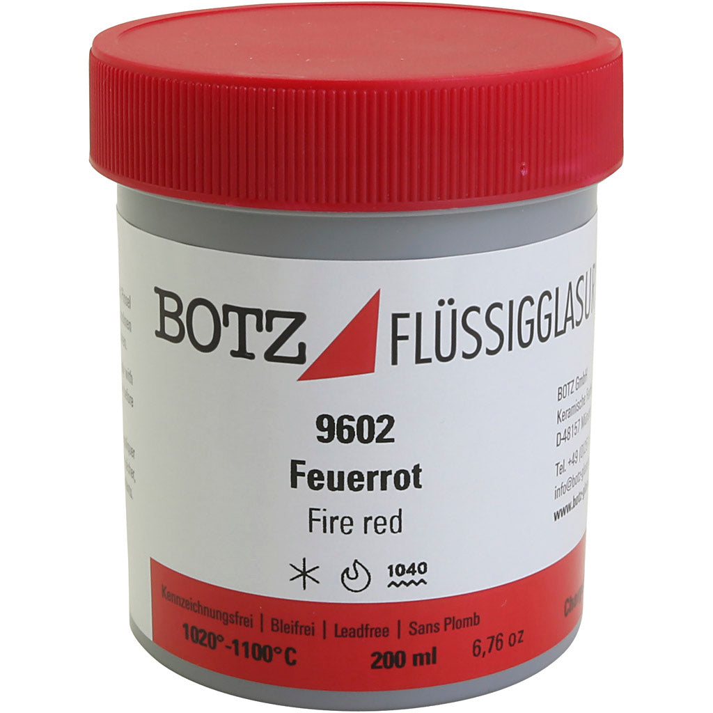 Glaze for clay, red, 200 ml 1 box