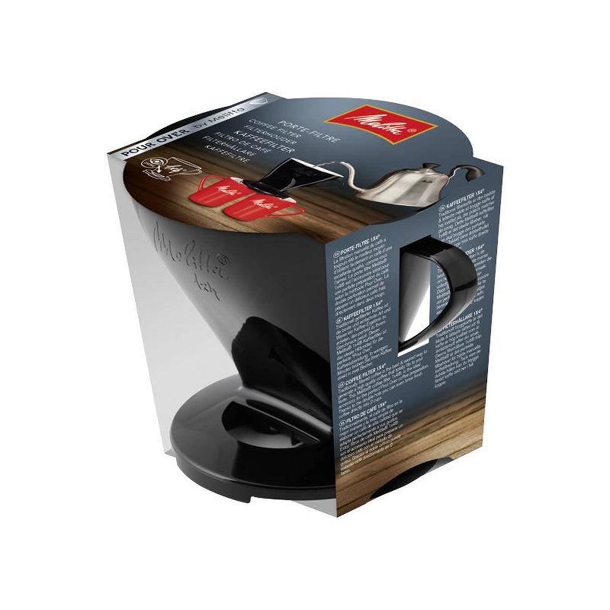 Melitta koffiefilter zwart 1x4