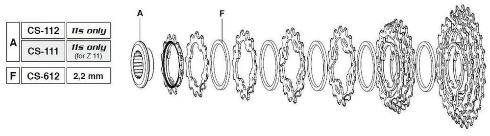 Campagnolo Casette Gear 13t 11 hitrost srebro