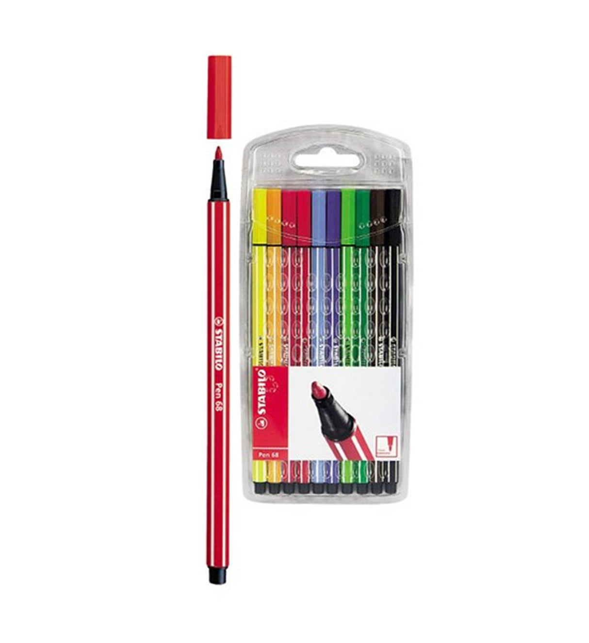 Stabilo markers 10 pieces pen 68