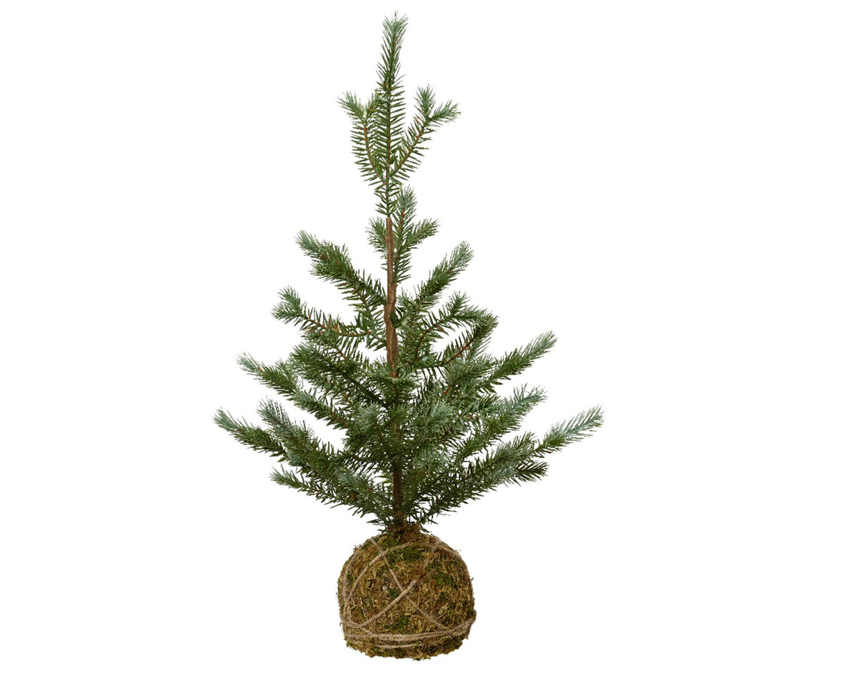 Lumineo Christmas tree on moss ball h60cm