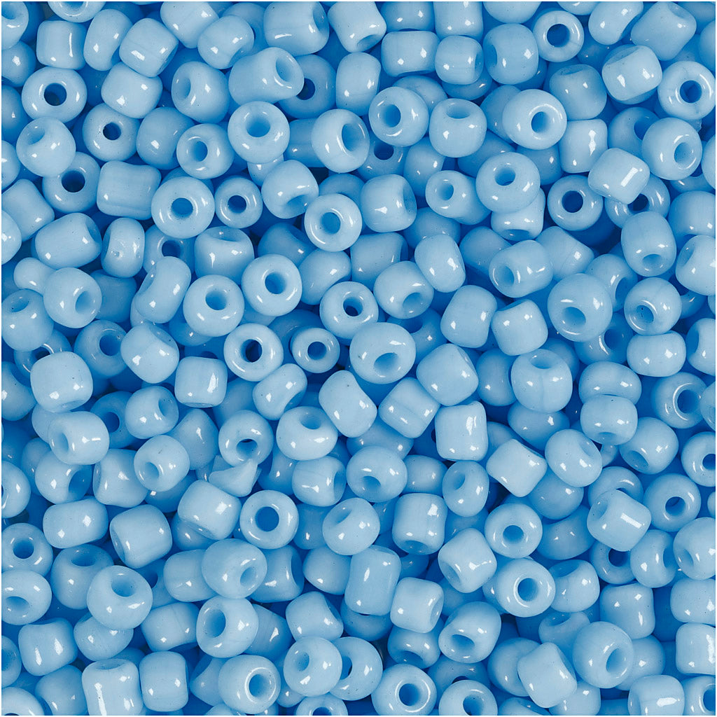 Creativ company seed beads, d 3 mm, size 8 0, hole size 0.6-1.0 mm, turquoise, 25 g 1 box