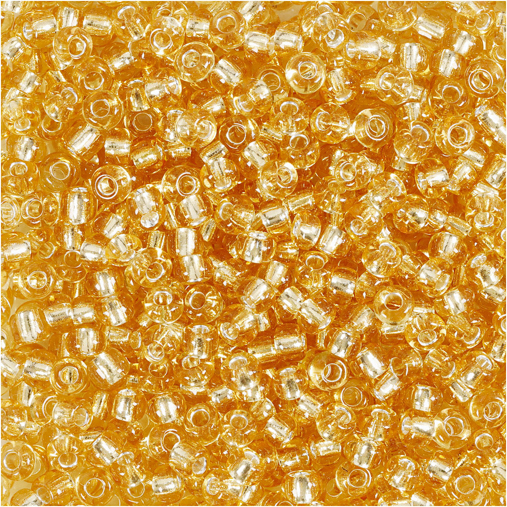 Creativ company seed beads, d 3 mm, size 8 0, hole size 0.6-1.0 mm, gold, 25 gr 1 box
