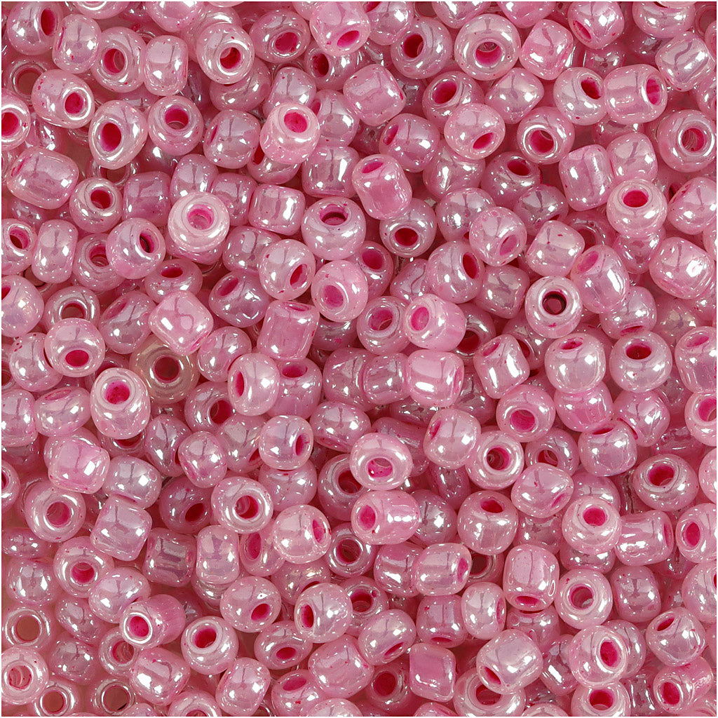 Creativ company seed beads, d 3 mm, size 8 0, hole size 0.6-1.0 mm, pink, 25 g 1 box
