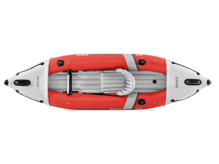 Excursión de kayak inflable Pro K1 305 cm de vinilo rojo de 3 piezas