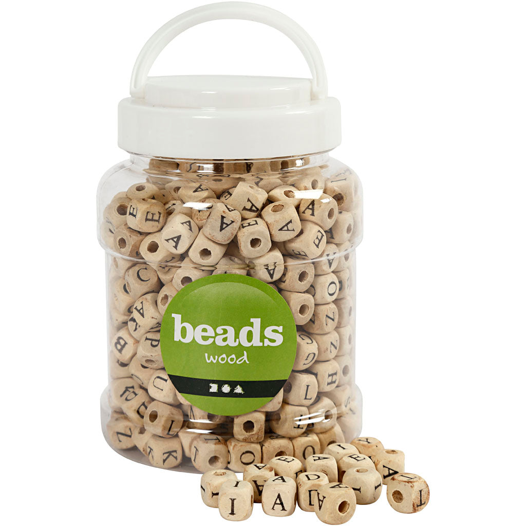 Juego de cuentas de letras de madera, 400º.