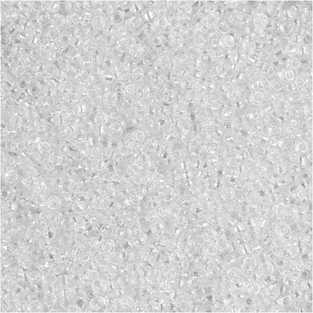 Creativ company rocailles, d 1,7 mm, afm 15 0, gatgrootte 0,5-0,8 mm, helder, 25 gr 1 doos