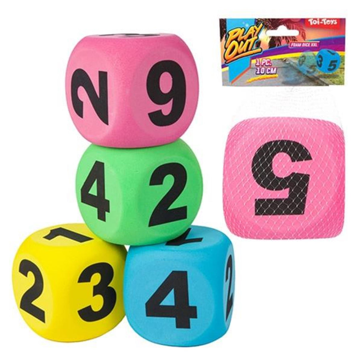 Toi-toys joga dados de espuma, 10cm