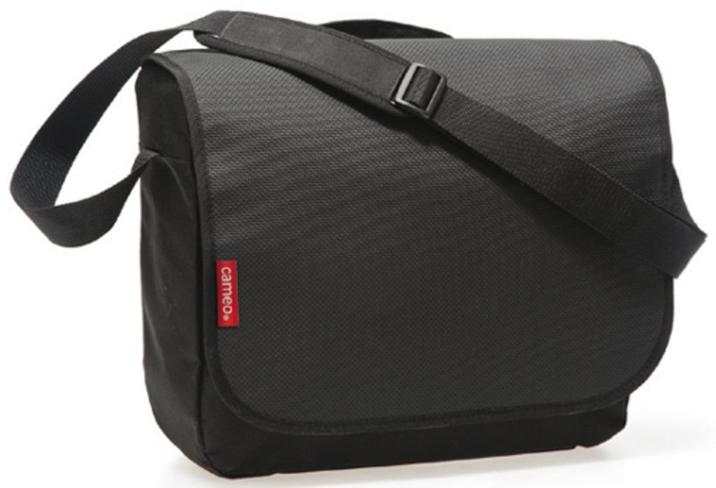 NEW LOOXS Messenger Kache Schëller Bag - Schwaarz, Polyester, Velcro, 12l, 38x2x1cm, Waasser -Rell