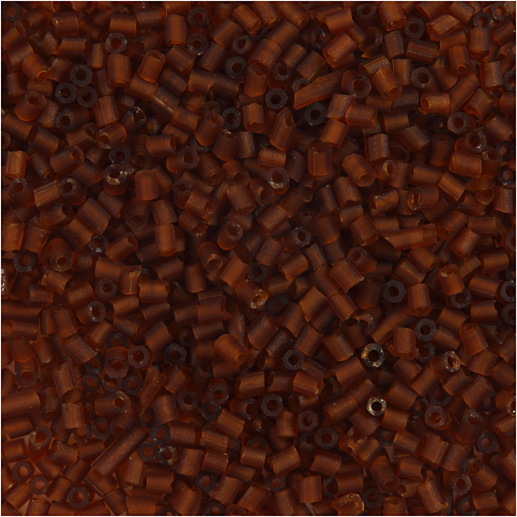 Creativ company seed beads 2-cut, d 1.7 mm, size 15 0, hole size 0.5 mm, brown, 500 gr 1 bag