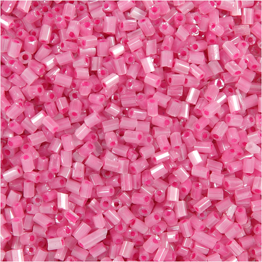 Creativ company seed beads 2-cut, d 1.7 mm, size 15 0, hole size 0.5 mm, pink, 500 g 1 bag