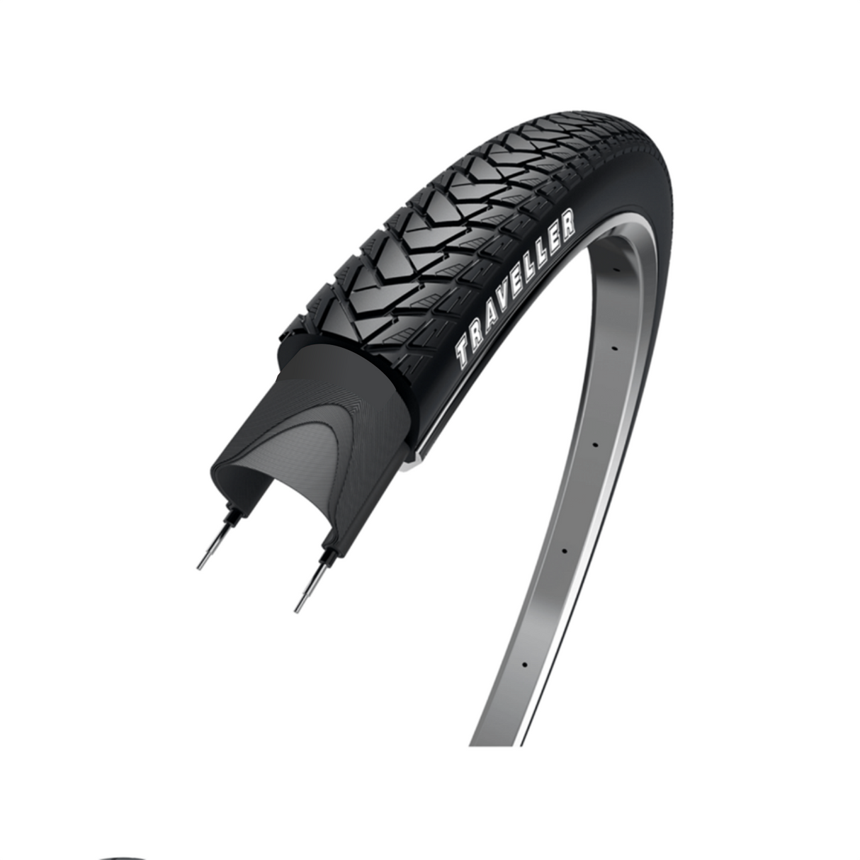 Wolff Traveller, schwarz mit Reflexion, 28x1.60, Etro 42-622 1,2 mm Anti-Laughöhe Schicht