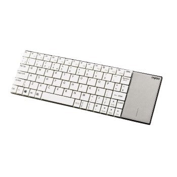 Rapoo E2710 2,4 GHz kabellose, ultraschlanke Multimedia-Tastatur mit Benutzeroberfläche, Weiß