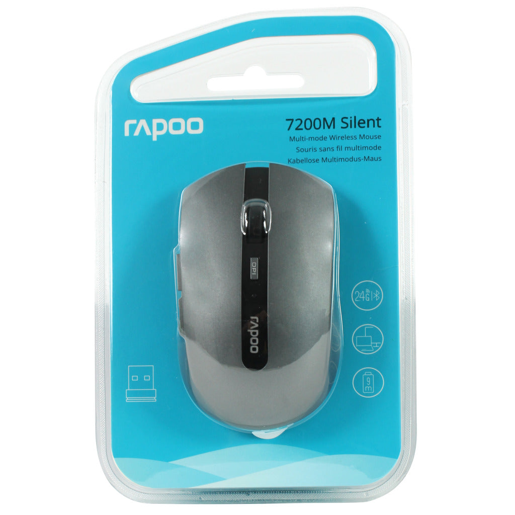 Rato Rapoo mm 2.4ghz cinza 7200