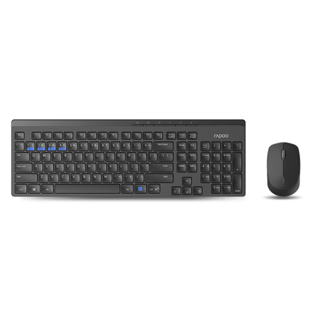 Combo de teclado Rapoo MM Black 8100m