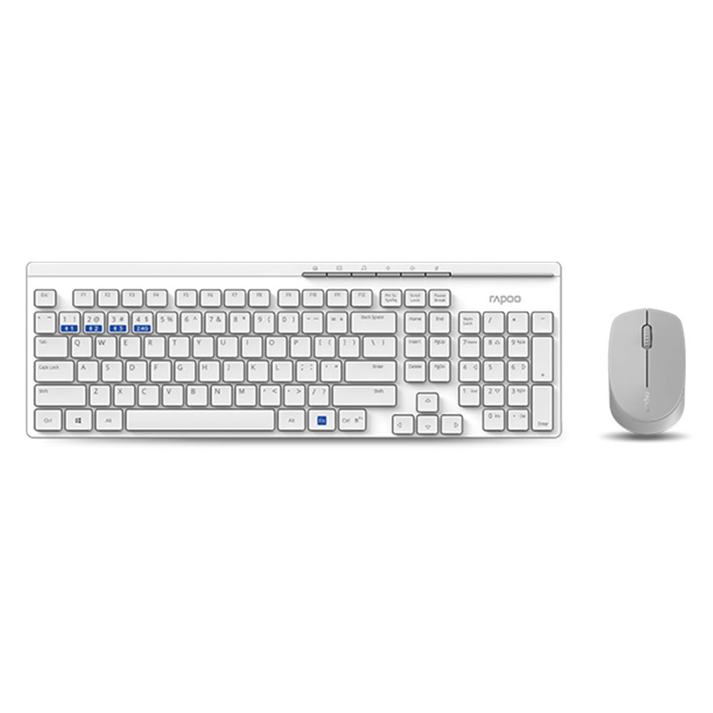 Combo de teclado Rapoo MM White 8100m