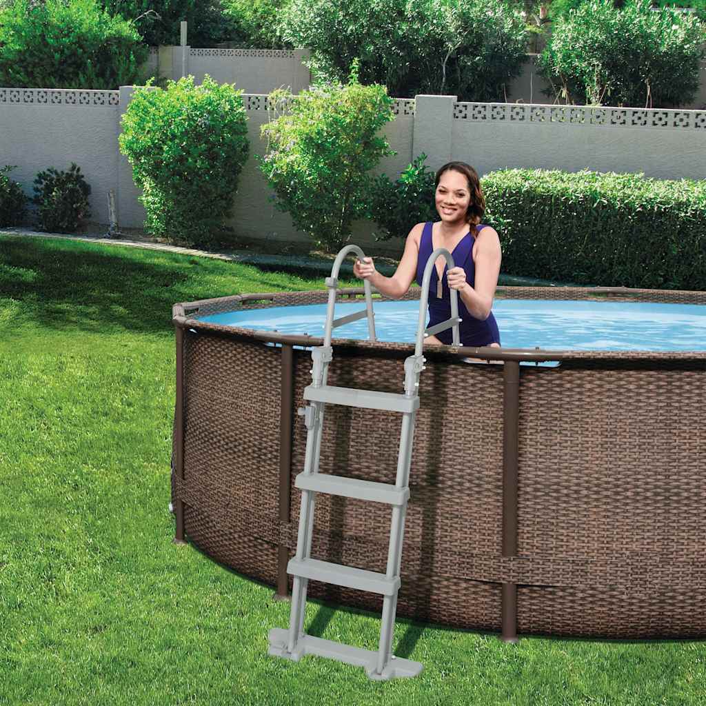 Escalera de piscina de mejor vía 4 pasos flujo de flujo 122 cm 58331