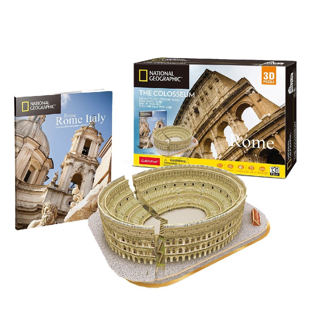 Cubic fun national geographic 3d puzzel the colosseum rome 131 stukjes