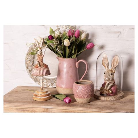 Clayre eef klokkekrukke 6gl2169 gjennomsiktig 17x25 cm